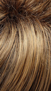 24BT18S8 | Medium Natural Ash and Light Natural Gold Blonde Blend, Shaded with Medium Brown