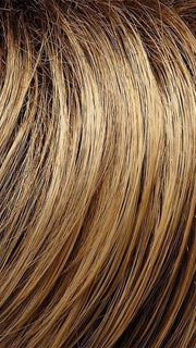 24BT18S8 - Med Natural Ash Blonde & Lt Natural Gold Blonde Blend, Shaded w/ Med Brown 