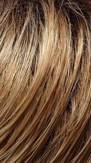 27T613S8 | Medium Natural Red-Gold Blonde and Pale Natural Gold Blonde Blend and Tipped, Shaded with Medium Brown