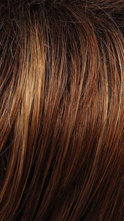 30A27S4 | Medium Natural Red and Medium Red-Gold Blonde Blend, Shaded with Dark Brown