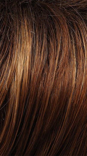 30A27S4 SHADED PEACH | Brown Red/Strawberry Blonde Blend, Shaded with Dark Brown