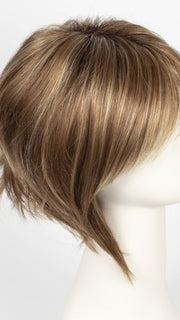 MAPLE SUGAR R | Medium Brown with Light Honey Brown Base and Strawberry Blonde highlights with Dark Brown roots