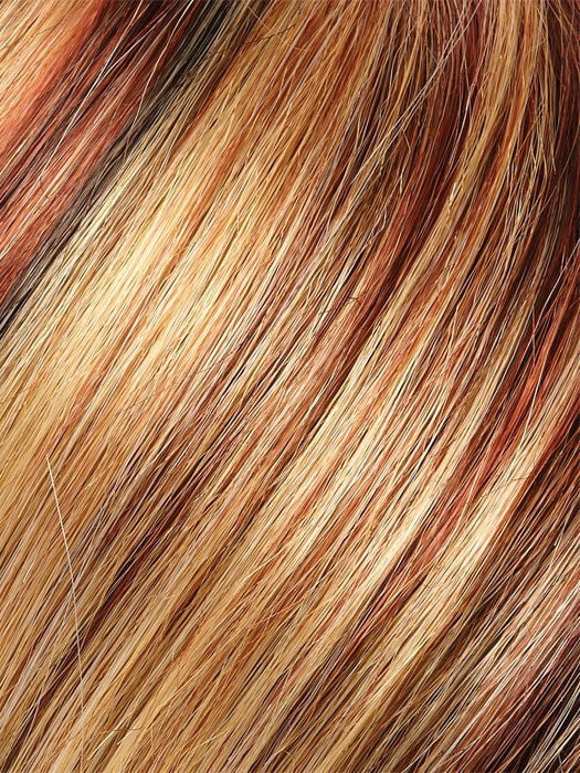 Color 33R27F = Frosted Flame: Dk Red w/ Strawberry Blonde Highlights
