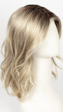 CHAMPAGNE-ROOTED 22.25.16 | Light Beige Blonde, Medium Honey Blonde, and Platinum Blonde blend with Dark Roots