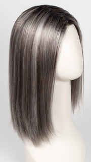 CHROMERT1B | Gray and White with 25% Medium Brown Blend and Off-Black Roots
