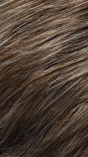 39F38 | Lt Natural Ash Brown w/ 75% Grey Front, graduating to Med Brown w/ 35% Grey Nape