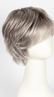 STONEGREY-ROOTED 56.60.48 | Blend of Medium Brown Silver Grey and white with Dark Roots