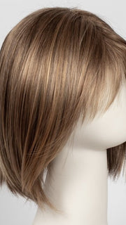 TOASTED-SHINE | Dark Honey Blonde highlights on top and Light Ash Brown base at the nape
