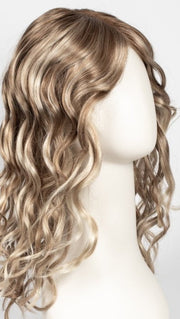 12FS12 MALIBU BLONDE | Light Gold Brown, Light Natural Gold Blonde, and Pale Natural Gold-Blonde Blend, Shaded with Light Gold Brown