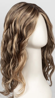 24BT18S8 SHADED MOCHA | Medium Natural Ash Blonde and Light Natural Gold Blonde Blend, Shaded with Medium Brown