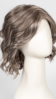 39F38 | Light Natural Ash Brown with 75% Grey Front, graduating to Medium Brown with 35% Grey Nape