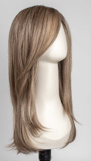 RL12/22SS SHADED CAPPUCCINO | Light Golden Brown Evenly Blended with Cool Platinum Blonde Highlights with Dark Roots