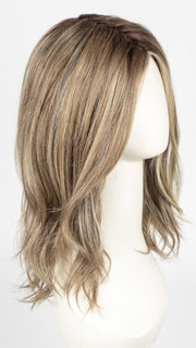 RL12/22SS SHADED CAPPUCCINO | Light Golden Brown Evenly Blended with Cool Platinum Blonde Highlights with Dark Roots