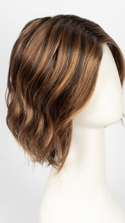 HAZELNUT-ROOTED 8.28.30 | Medium Brown Base with Medium Reddish Brown with Copper Red Highlights and Dark Roots