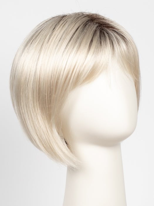 SEASHELL-BLONDE-R | Cool White Blonde and Creamy White Tones with Soft Brown Roots