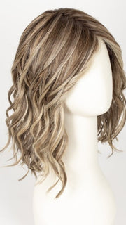 RL12/22SS SHADED CAPPUCCINO | Light Golden Brown Evenly Blended with Cool Platinum Blonde Highlights with Dark Roots