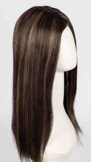 COFFEE LATTE R | Dark Brown with Evenly Blended Honey Brown Highlights with Dark Roots