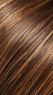 6F27 CARAMEL RIBBON  | Dark Brown with Light Red-Gold Blonde Highlights and Tips