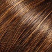 6F27-Caramel Ribbon - Brown w/Light Red-Golden Blonde Highlights & Tips