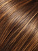 6F27 CARAMEL RIBBON | Dark Brown with Light Red-Gold Blonde Highlights and Tips