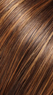 6F27 CARAMEL RIBBON  | Dark Brown with Light Red-Gold Blonde Highlights and Tips
