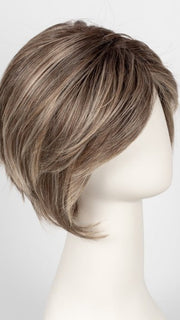 GF12-22SS CAPPUCCINO | Light Golden Brown Evenly Blended with Cool Platinum Blonde Highlights with Dark Roots
