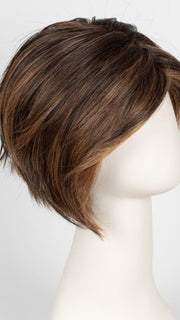 GF8-29SS HAZELNUT | Medium Brown With Ginger Red Highlights & Dark Brown Roots