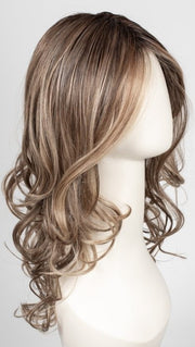 RL12/22SS | SHADED CAPPUCCINO | Light Golden Brown With Cool Blonde Hightlights All Over and Dark Brown Roots