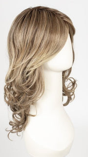 RL12/22SS SHADED CAPPUCCINO | Light Golden Brown Evenly Blended with Cool Platinum Blonde Highlights and Dark Roots