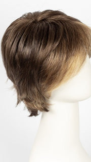 Color R9F26 = Mocha Foil: Warm Medium Brown with Gold Highlights around the Face