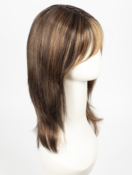 SS8/29 SHADED HAZELNUT | Rich Medium Brown Evenly Blended with Ginger Blonde Highlights with Dark Roots