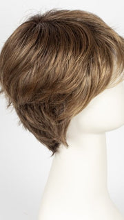 TOBACCO ROOTED | Medium Brown base with Light Golden Blonde highlights and Light Auburn lowlights and Dark Roots