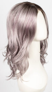 FS38/PLS8 FLURRY | Dark Natural Gold Brown with 35% Grey with Bold Plum Highlights, Shaded with Medium Brown