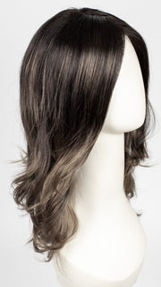 S2-103/18RO MIDNIGHT | Cascading Ombre Shade | Long Dark Roots blend into Lighter Brown Tones and Sparkling Ash Blond Tips