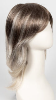 S18-60/102RO SOLSTICE | Cascading Ombre Shade | Cool, Dark Roots gradually lighten to a Shock of Patinum Blonde