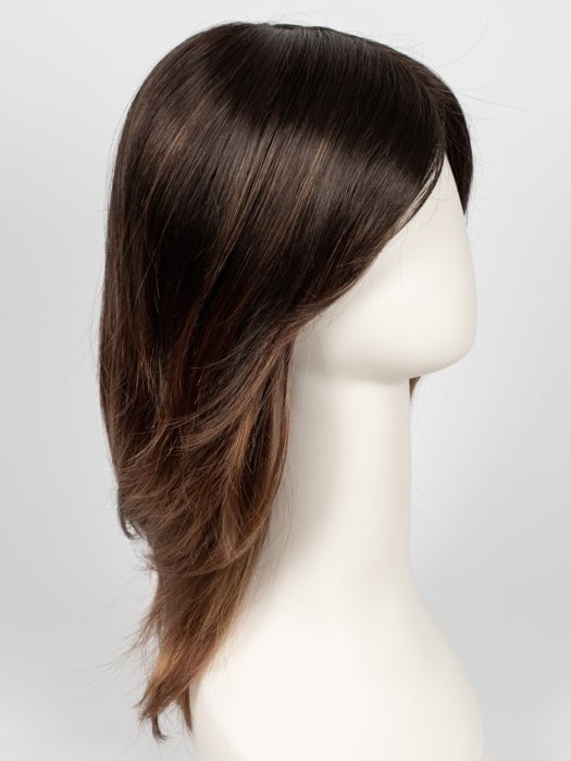 S6-30A27RO AUTUMN | Cascading Ombre Shade | Rich Chestnut Brown Roots fade and brighten into a Coppery and Crisp Auburn Hue