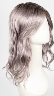 FS38/PLS8 FLURRY | Dark Natural Gold Brown with 35% Grey with Bold Plum Highlights, Shaded with Medium Brown