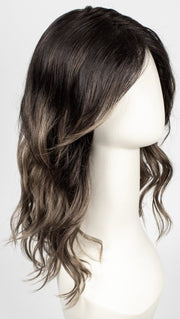 S2-103/18RO MIDNIGHT | Cascading Ombre Shade | Long Dark Roots blend into Lighter Brown Tones and Sparkling Ash Blond Tips