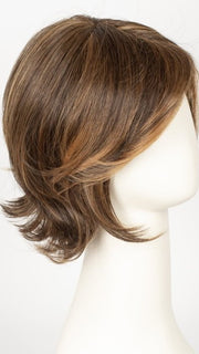 6F27 CARAMEL RIBBON | Dark Brown with Light Red-Gold Blonde Highlights and Tips