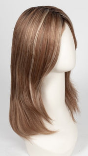 FS26/31S6 Salted Caramel | Medium Natural Red Brown with Red Gold Blonde Bold Highlights, Shaded with Brown