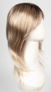 27T613S8 | Medium Natural Red-Gold Blonde and Pale Natural Gold Blonde Blend and Tipped, Shaded with Medium Brown