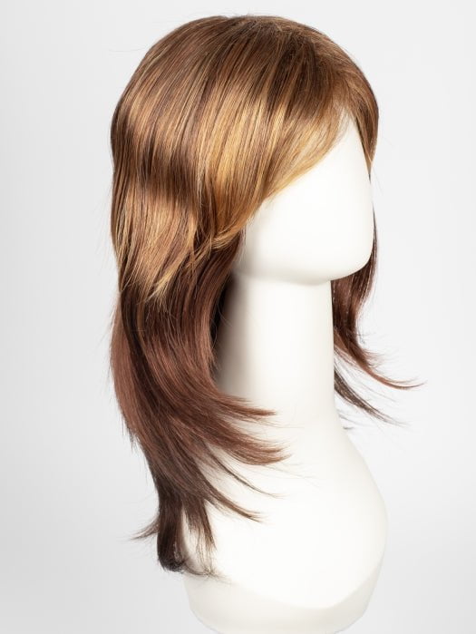 32BF | Medium Natural Red Base with Medium Red-Gold Blonde Frost on Top and Dark/Medium Red Nape