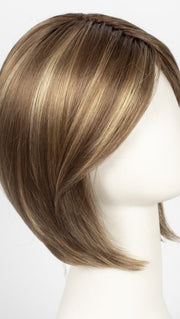 MOCHACCINO R | Rooted Medium Brown with Light Brown Base and Strawberry Blonde Highlights