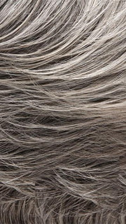 92 CHUNKY MONKEY | Pure White with 5% Medium Brown Front, Grey with 30% Medium Brown Middle, Dark Brown with 65% Grey Nape