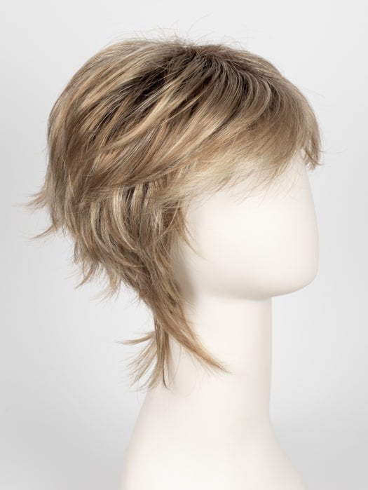 Color Creamy-Toffee =Rooted Dark with Light Platinum Blonde and Light Honey Blonde 50/50 blend