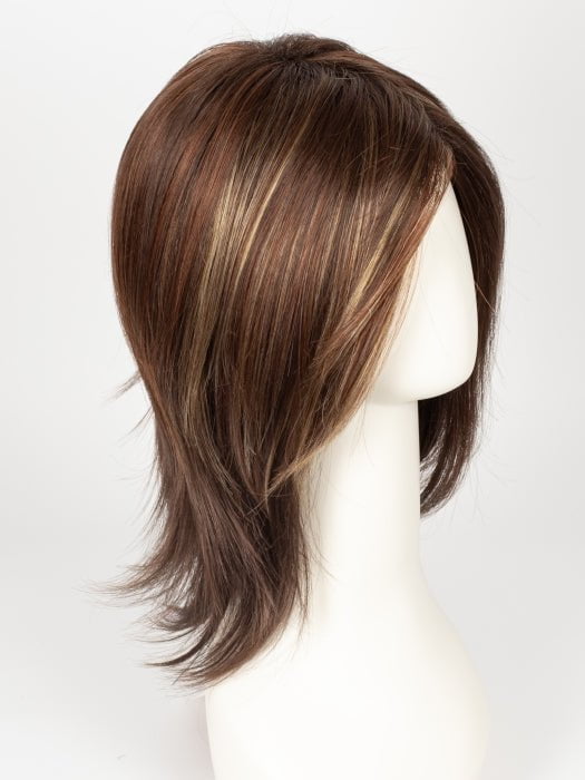 RAZBERRY ICE R | Rooted Dark Medium Auburn base with Copper and Strawberry Blonde highlights