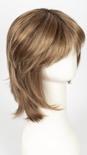 MAPLE-SUGAR-R | Rooted Dark with Light Honey Brown base with Strawberry Blonde highlights