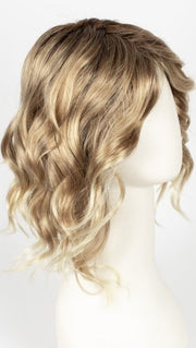 27T613S8 | Medium Natural Red-Gold Blonde and Pale Natural Gold Blonde Blend and Tipped, Shaded with Medium Brown