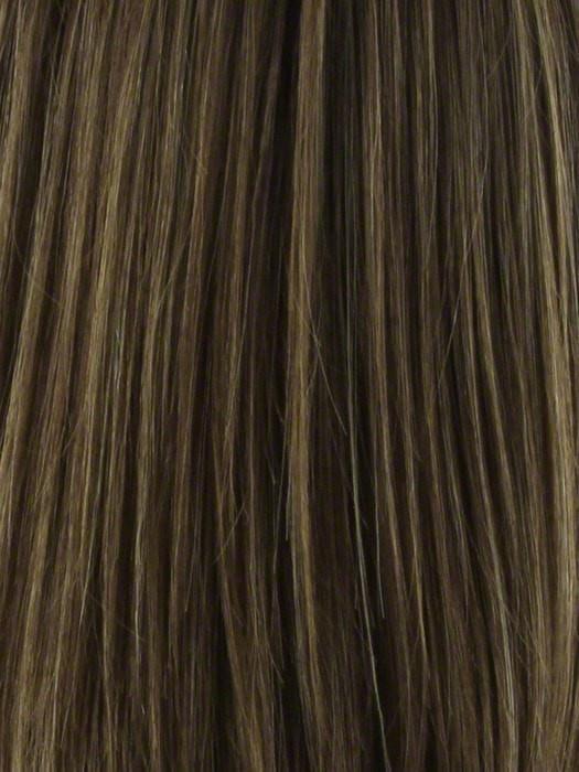 ALMOND SPICE R | Medium Brown Base with Honey and Platinum Blonde highlights with Dark Brown roots
