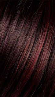 AUBERGINE MIX | Darkest Brown with hints of Plum at base and Bright Cherry Red and Dark Burgundy Highlights